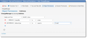 Image of the Update and View permission for a role.